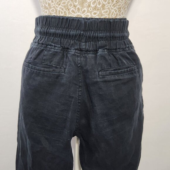 Athleta Cabo Women's Size 4 Black Linen Drawstring Elastic Waist Jogger #530642 - Picture 9 of 16